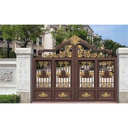 门业图片-铝艺制品河北铝艺大门定制图片